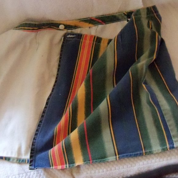 Gitano Denim high waisted multicolor striped Wrap Skirt - Picture 8 of 8